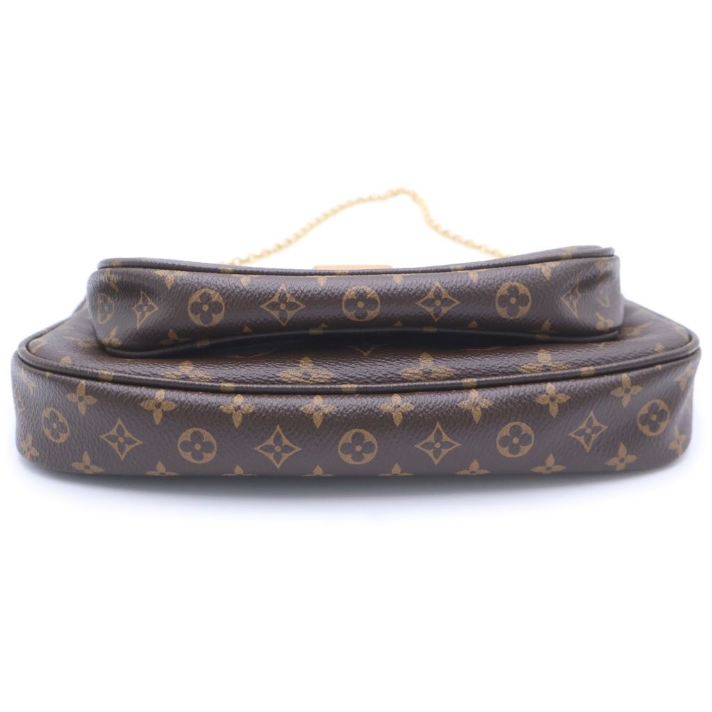 Louis Vuitton Monogram Multy Pochette Accessoire Shoulder Bag Chain Brown Pink — view 5