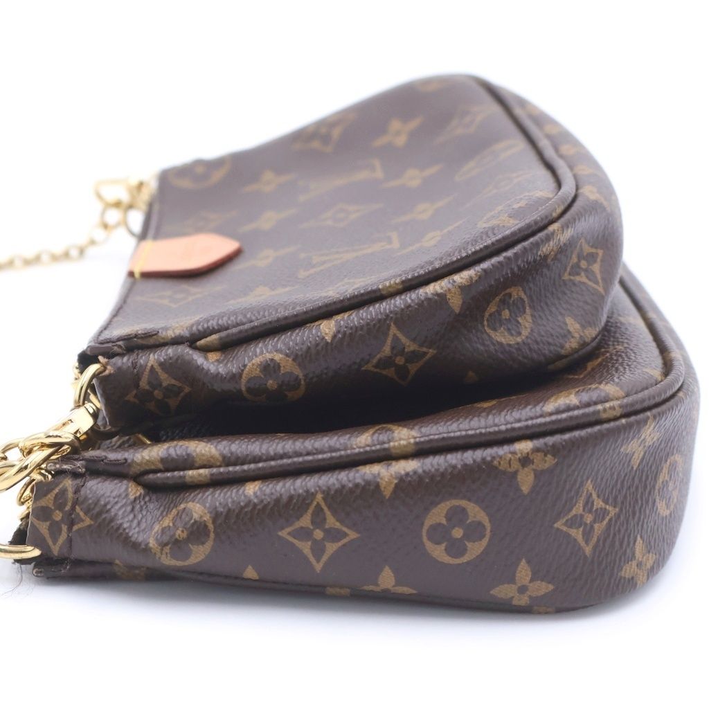 Louis Vuitton Monogram Multy Pochette Accessoire Shoulder Bag Chain Brown Pink — view 3