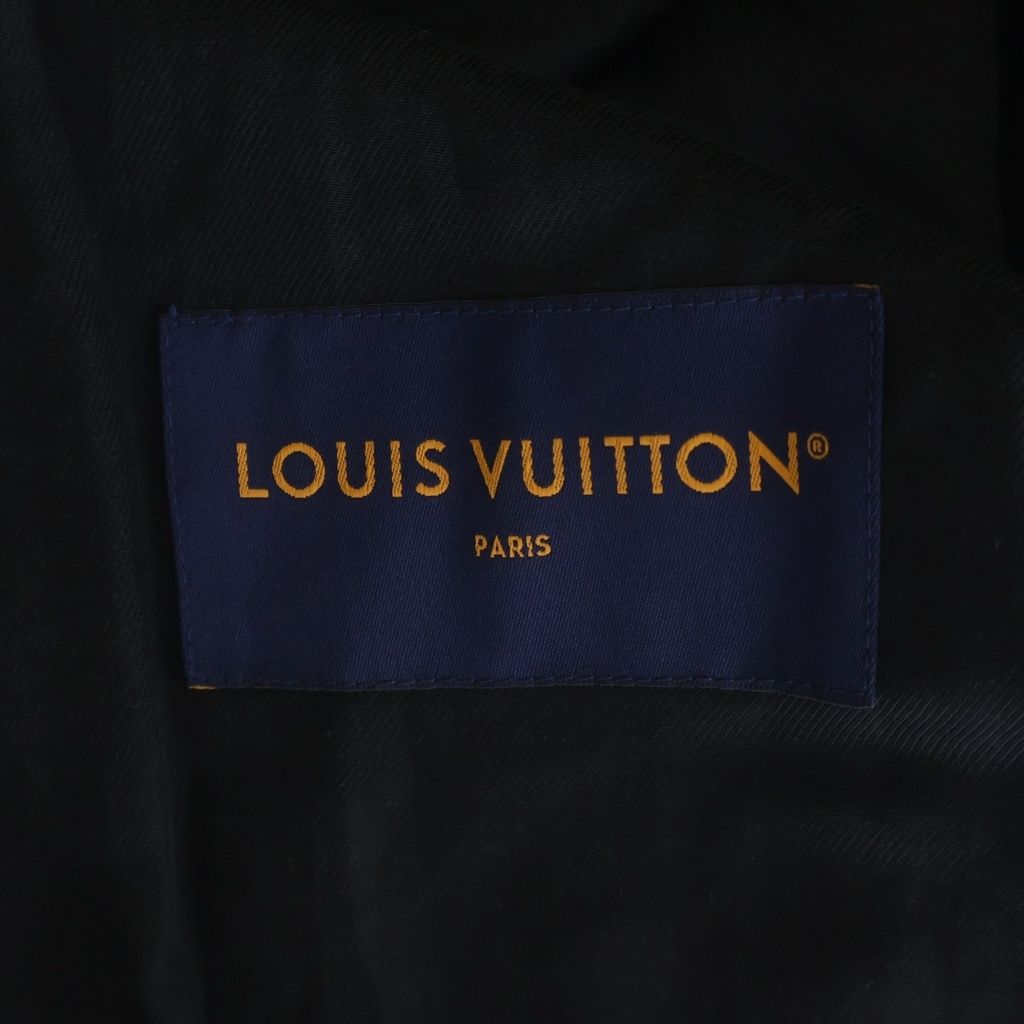 Louis Vuitton Logo Embroidery Damier Cotton Jacket Blue Brown Scr — view 6