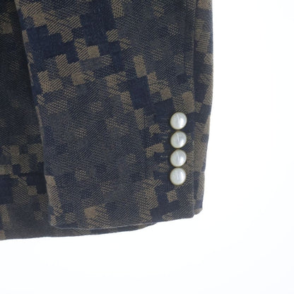 Louis Vuitton Logo Embroidery Damier Cotton Jacket Blue Brown Scr — view 5