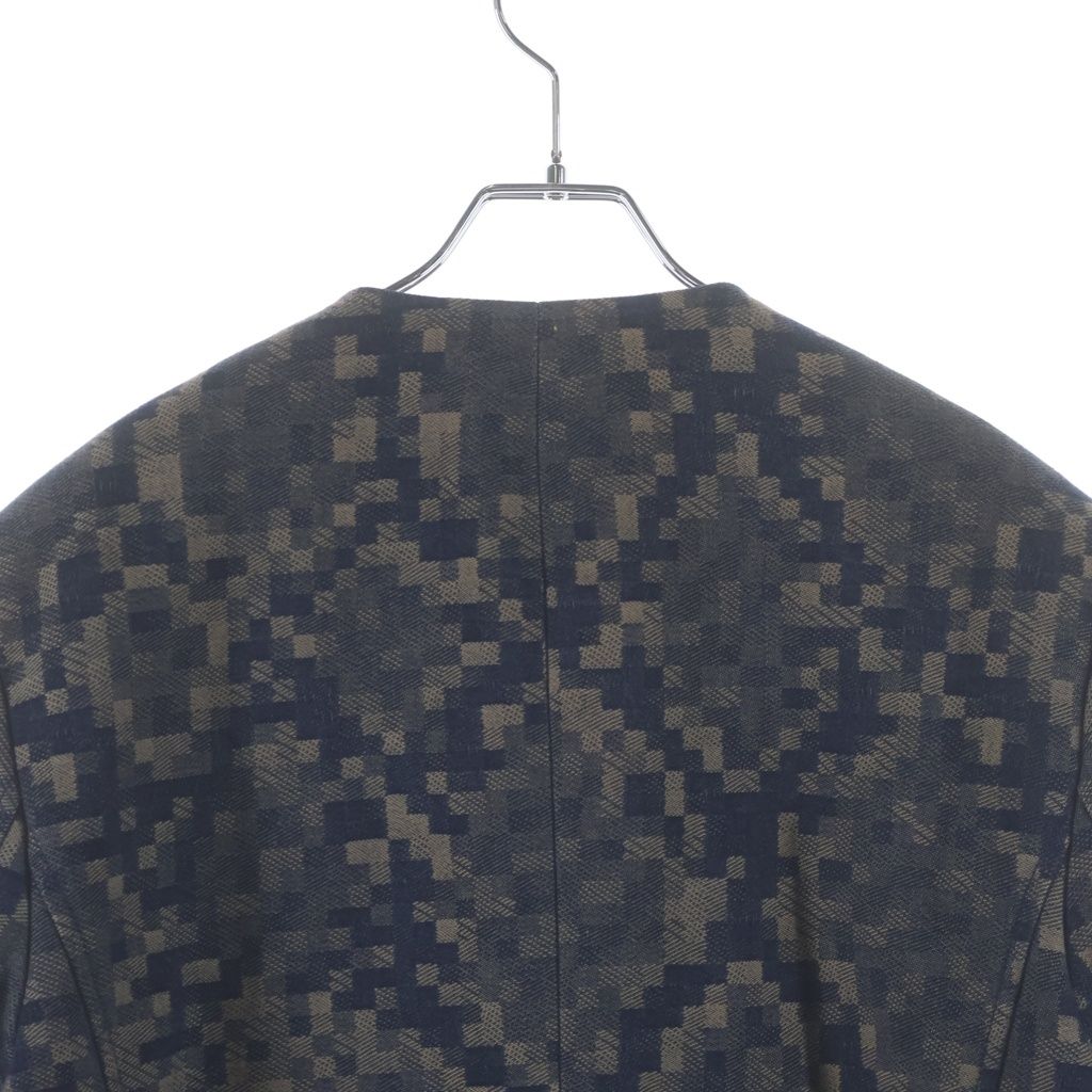 Louis Vuitton Logo Embroidery Damier Cotton Jacket Blue Brown Scr — view 4