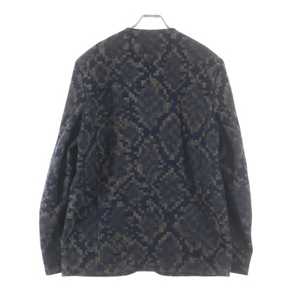 Louis Vuitton Logo Embroidery Damier Cotton Jacket Blue Brown Scr — view 2