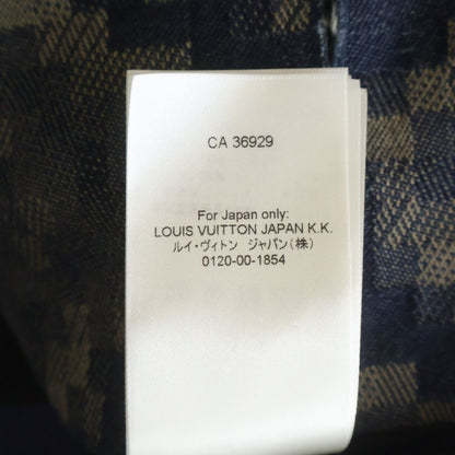 Louis Vuitton Logo Embroidery Damier Cotton Jacket Blue Brown Scr — view 8