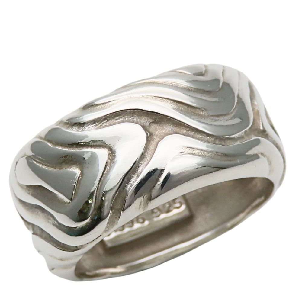 Tiffany & Co Ring Wood 925 Sterling Silver Grain Wide