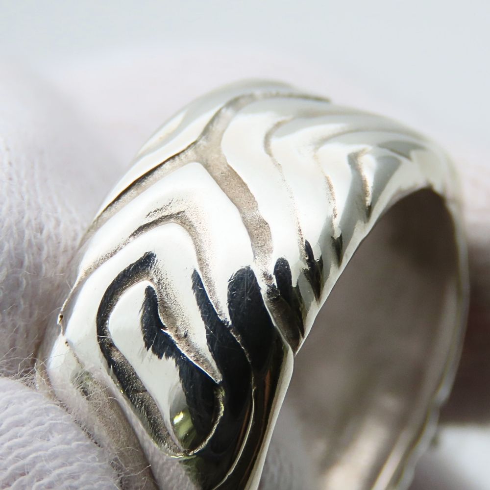 Tiffany & Co Ring Wood 925 Sterling Silver Grain Wide — view 6