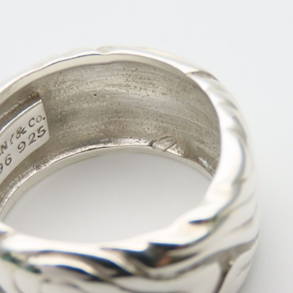 Tiffany & Co Ring Wood 925 Sterling Silver Grain Wide — view 5