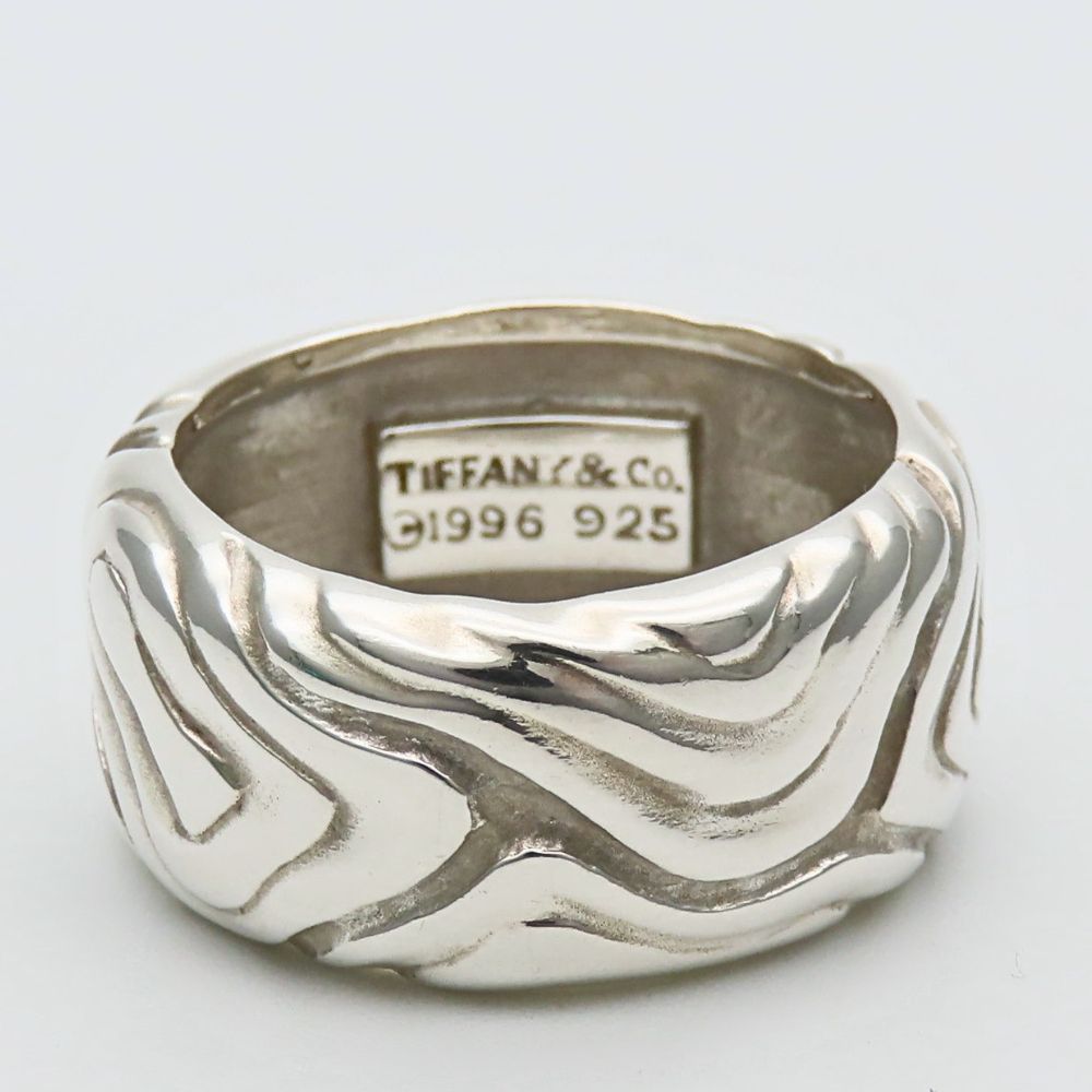 Tiffany & Co Ring Wood 925 Sterling Silver Grain Wide — view 2