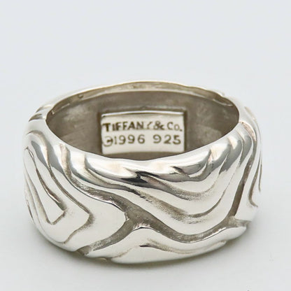 Tiffany & Co Ring Wood 925 Sterling Silver Grain Wide — view 2