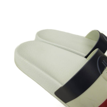 Moncler Basile Shower Sandals Shoes Logo Embossed Tricolor 36 White — view 4