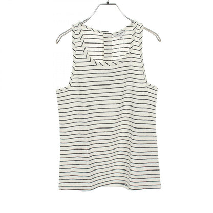 Chanel Tank Top CC Logo Button Border Cotton