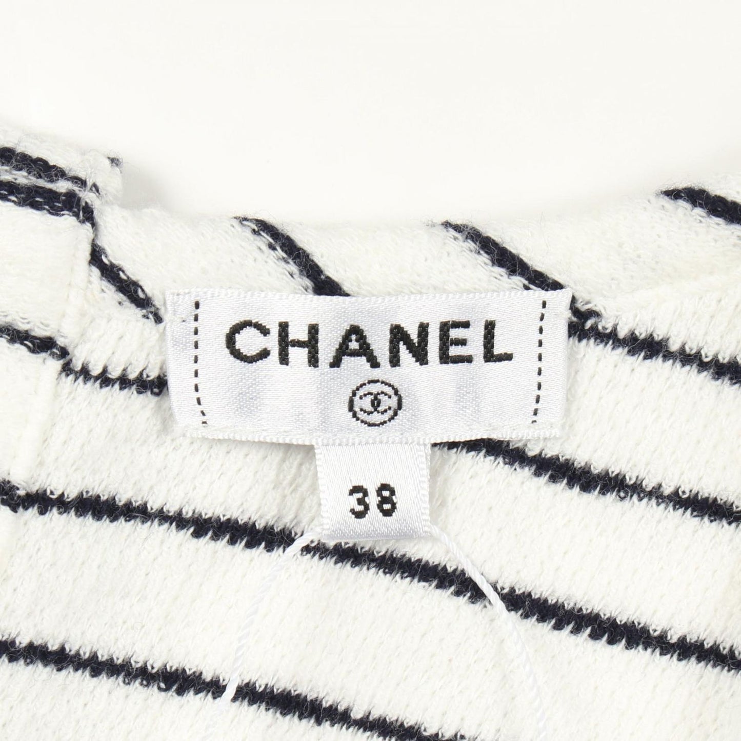 Chanel Tank Top CC Logo Button Border Cotton — view 3