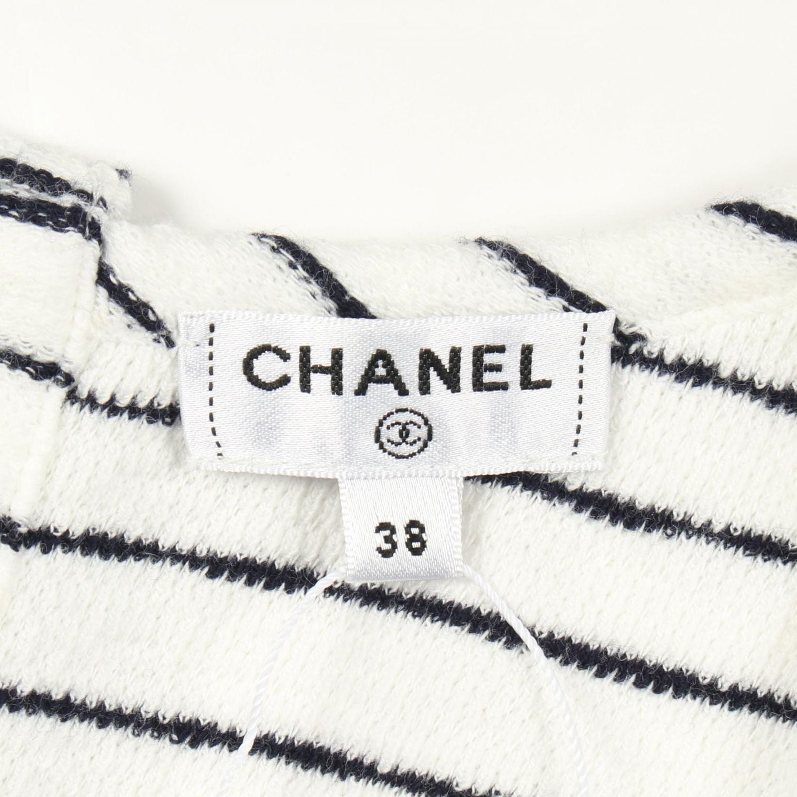 Chanel Tank Top CC Logo Button Border Cotton — view 3