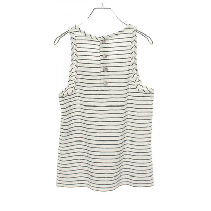 Chanel Tank Top CC Logo Button Border Cotton — view 2