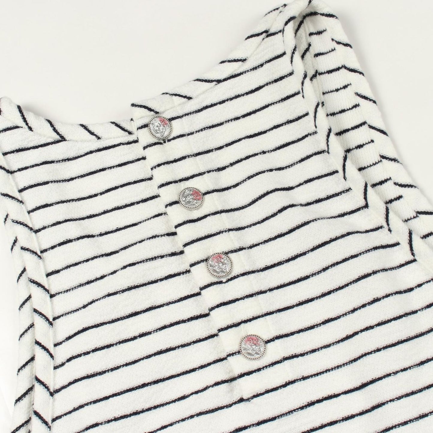 Chanel Tank Top CC Logo Button Border Cotton — view 7