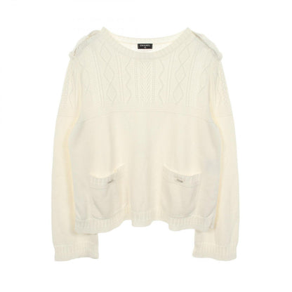 Chanel Knit CC Logo Button Cotton Sweater