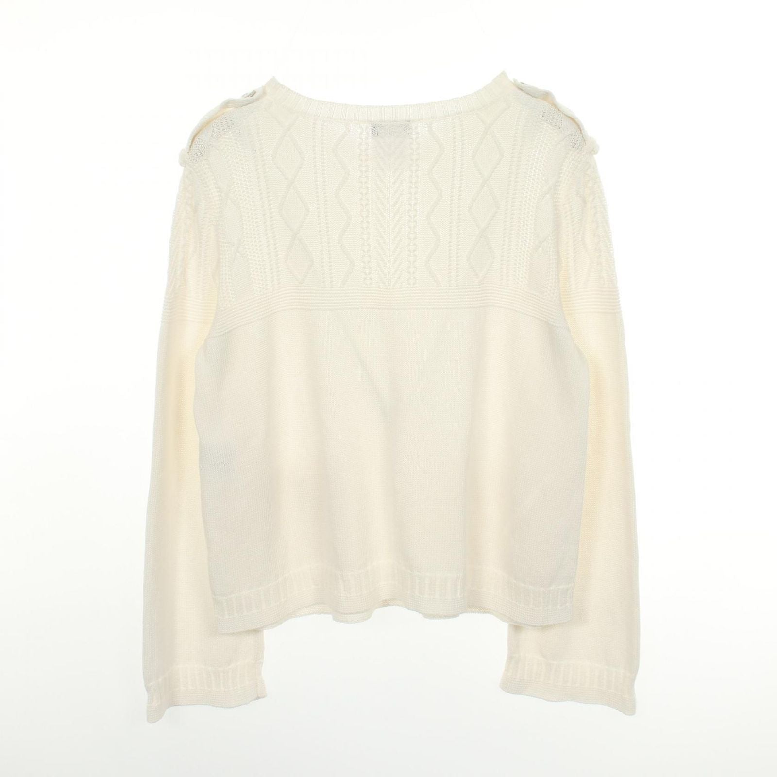 Chanel Knit CC Logo Button Cotton Sweater — view 2