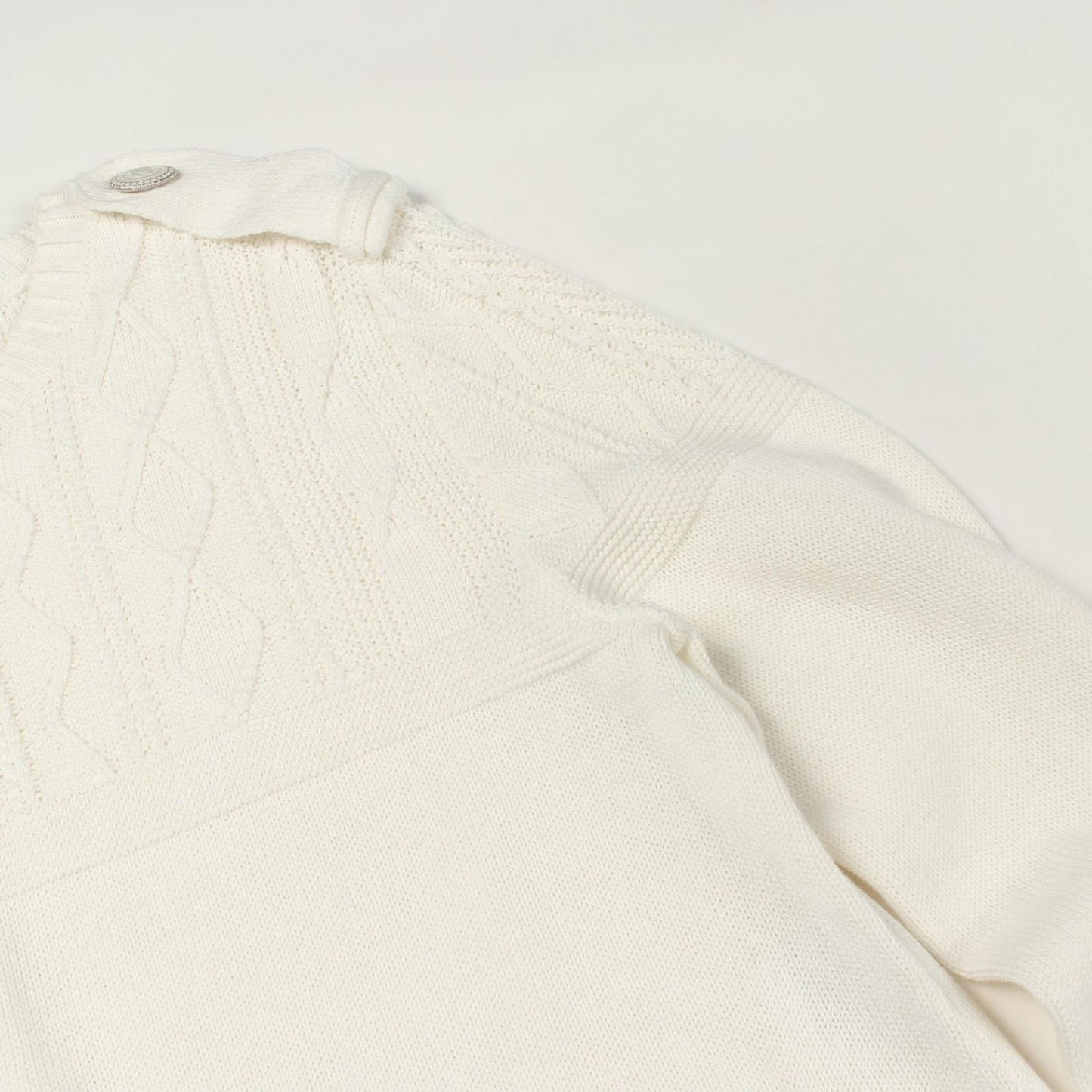 Chanel Knit CC Logo Button Cotton Sweater — view 7