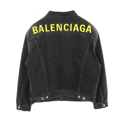 Balenciaga Denim Jacket Back Logo Embroidery Cotton — view 2