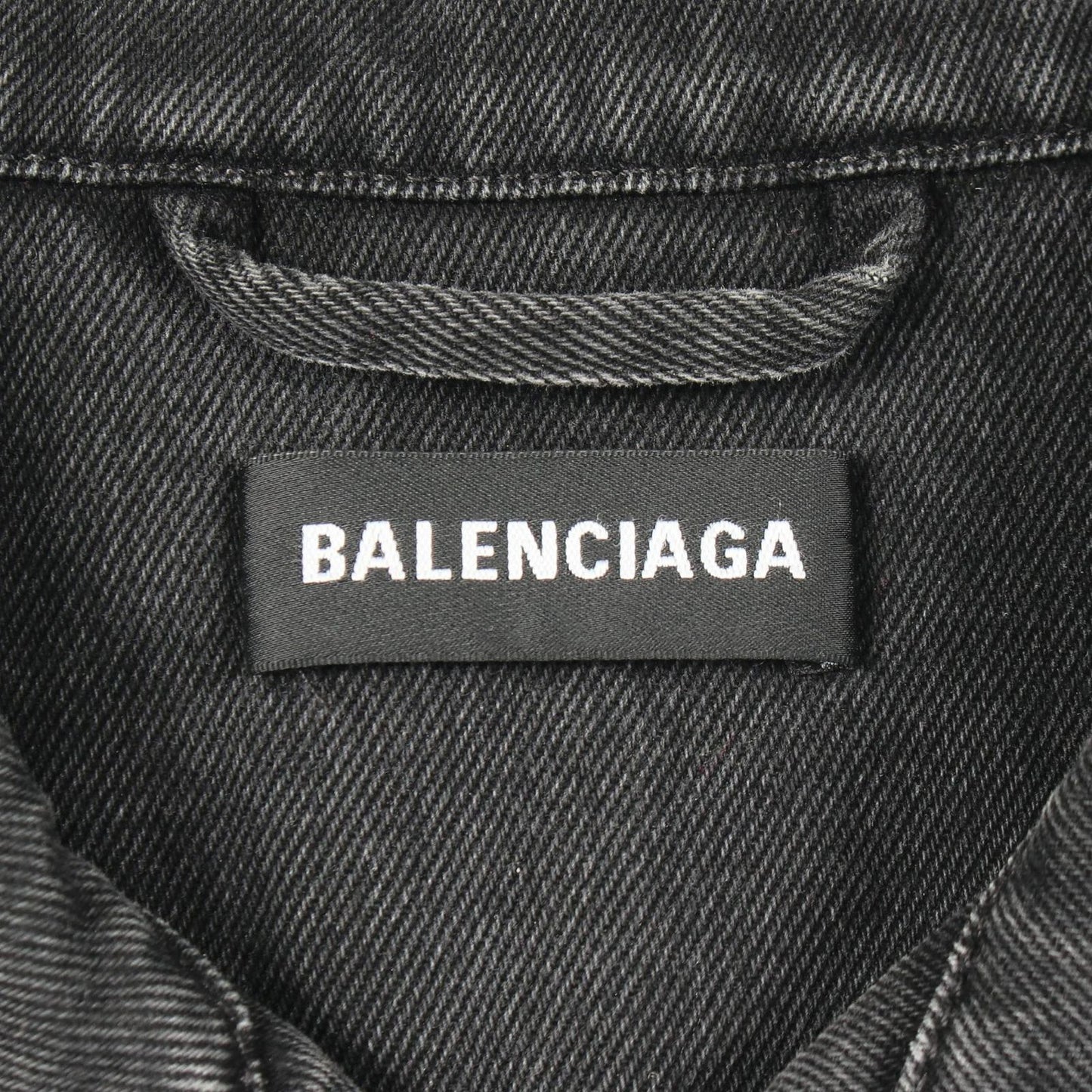 Balenciaga Denim Jacket Back Logo Embroidery Cotton — view 3