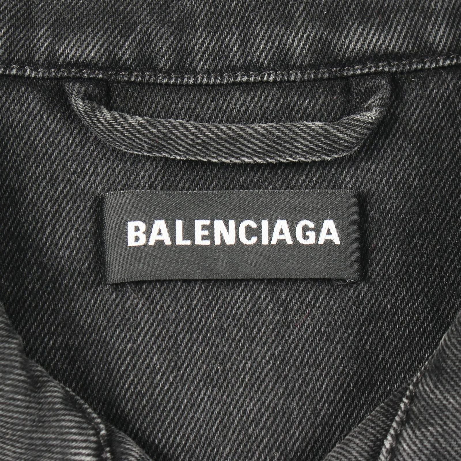 Balenciaga Denim Jacket Back Logo Embroidery Cotton — view 3