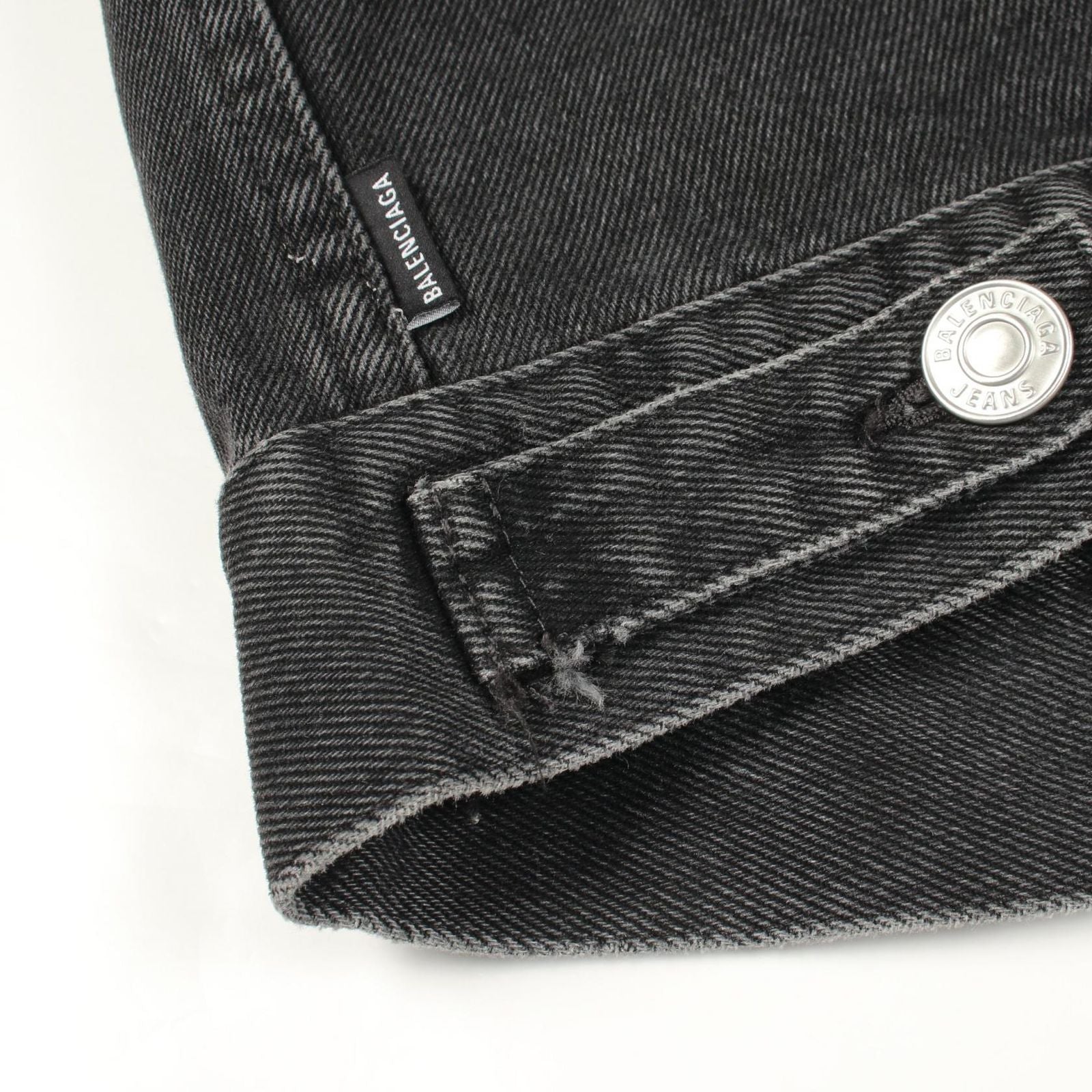 Balenciaga Denim Jacket Back Logo Embroidery Cotton — view 7