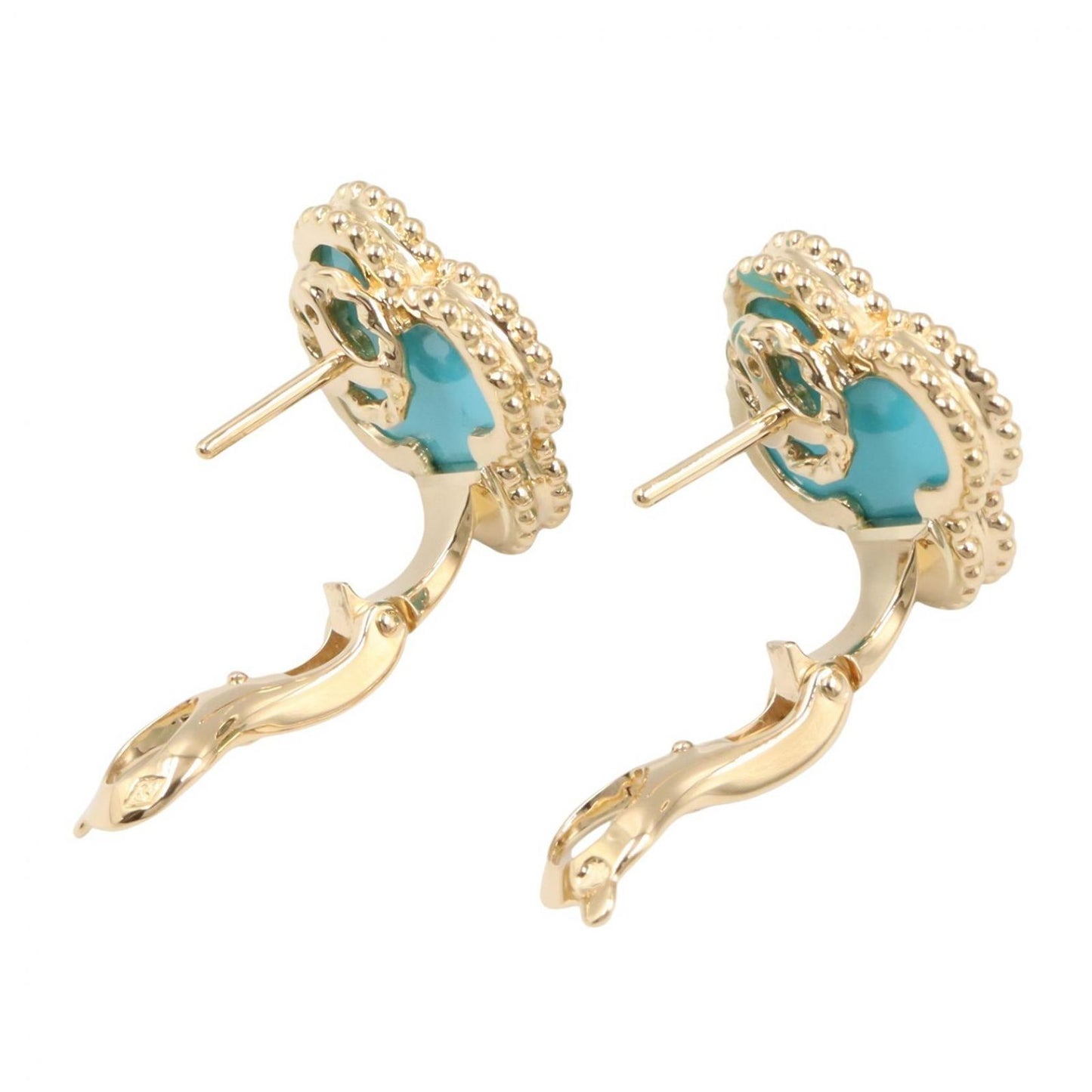 Van Cleef & Arpels Earrings Vintage Alhambra 18k Turquoise — view 3