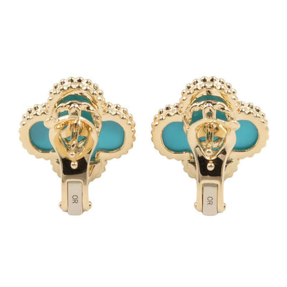 Van Cleef & Arpels Earrings Vintage Alhambra 18k Turquoise — view 2