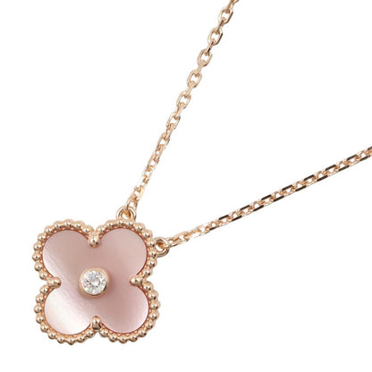 Van Cleef & Arpels Necklace Vintage Alhambra 37 41.5 cm 18k Pink Gold Diamond
