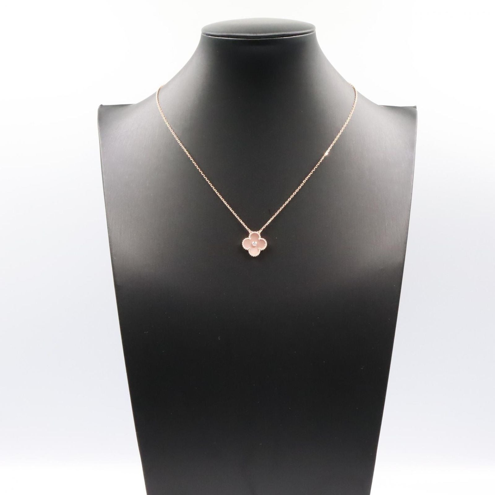 Van Cleef & Arpels Necklace Vintage Alhambra 37 41.5 cm 18k Pink Gold Diamond — view 5