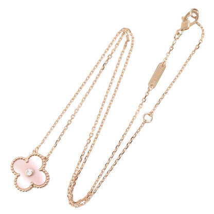 Van Cleef & Arpels Necklace Vintage Alhambra 37 41.5 cm 18k Pink Gold Diamond — view 2
