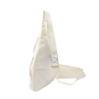 Prada Waist Bag Re-Nylon White Nylon Leather Triangle Logo — view 2