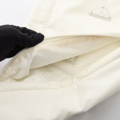Prada Waist Bag Re-Nylon White Nylon Leather Triangle Logo — view 6