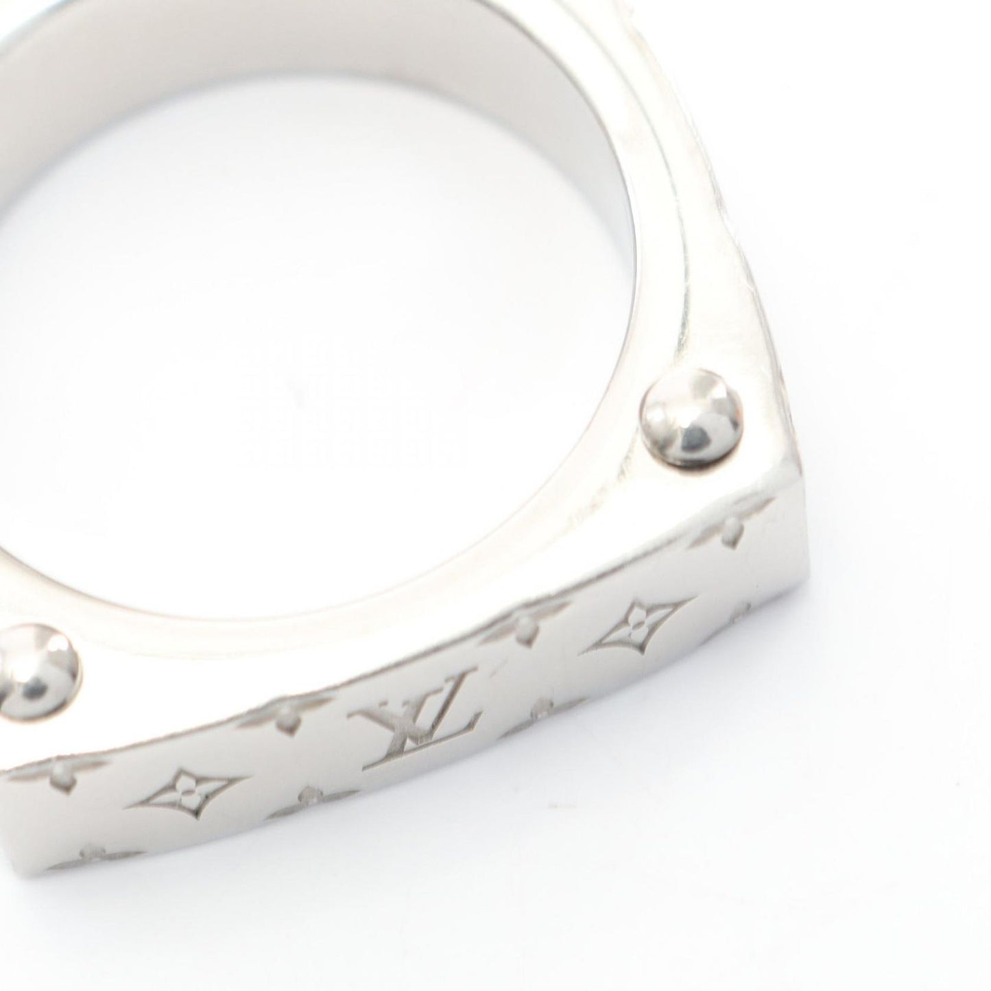 Louis Vuitton Ring Monogram Gold Stainless Steel — view 7