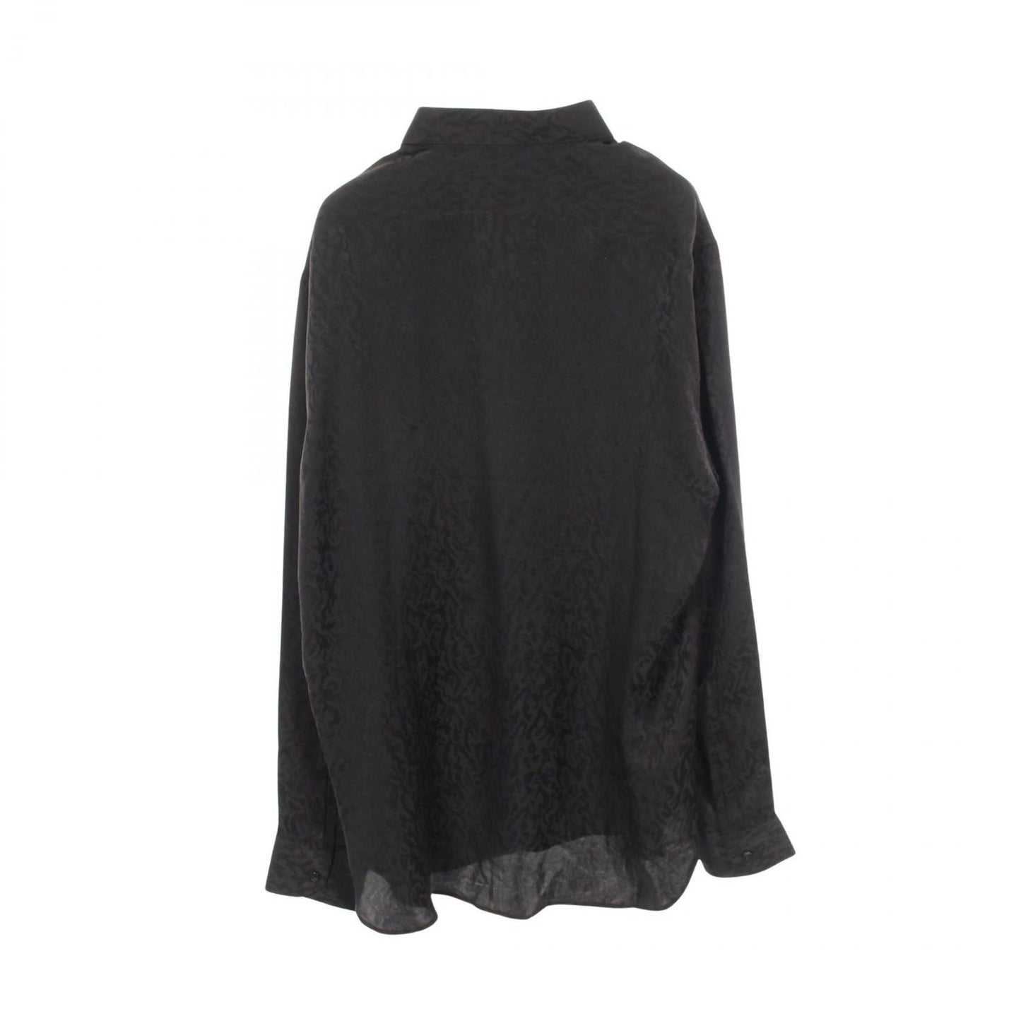 Saint Laurent Paris Leopard All Over Pattern Long Sleeve Silk Shirt — view 2