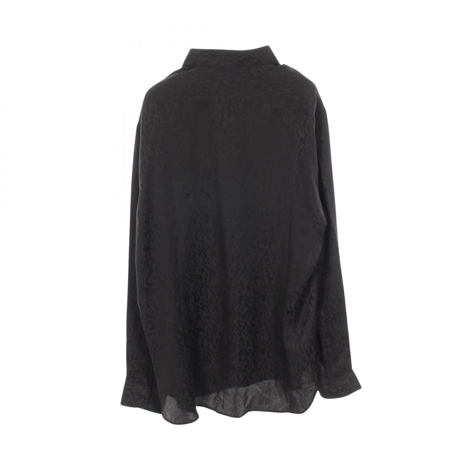 Saint Laurent Paris Leopard All Over Pattern Long Sleeve Silk Shirt — view 2
