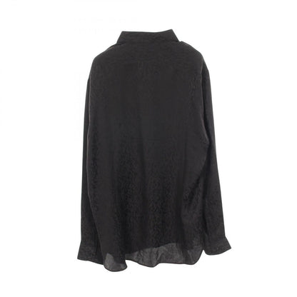 Saint Laurent Paris Leopard All Over Pattern Long Sleeve Silk Shirt — view 2