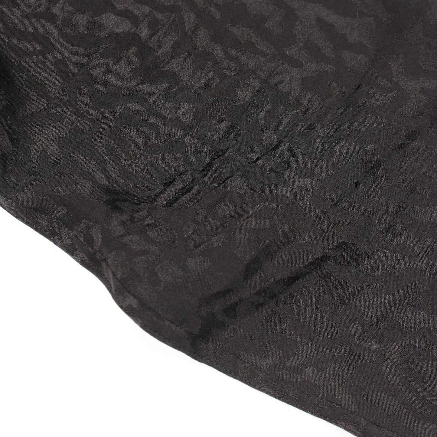 Saint Laurent Paris Leopard All Over Pattern Long Sleeve Silk Shirt — view 7