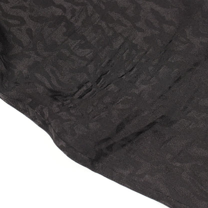 Saint Laurent Paris Leopard All Over Pattern Long Sleeve Silk Shirt — view 7