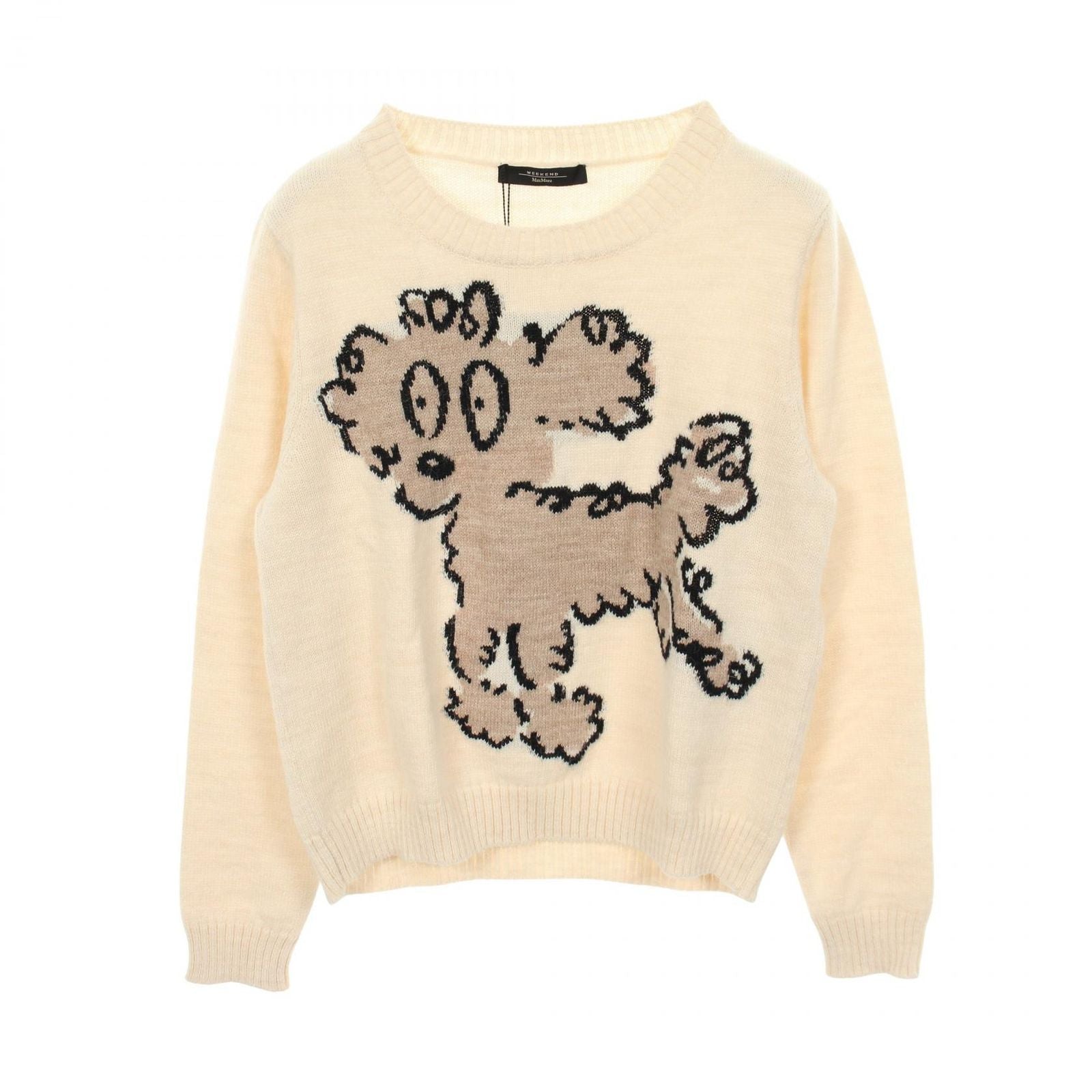 Max Mara Weekend Week End Knit Odessa Crew Neck Ivory Sweater