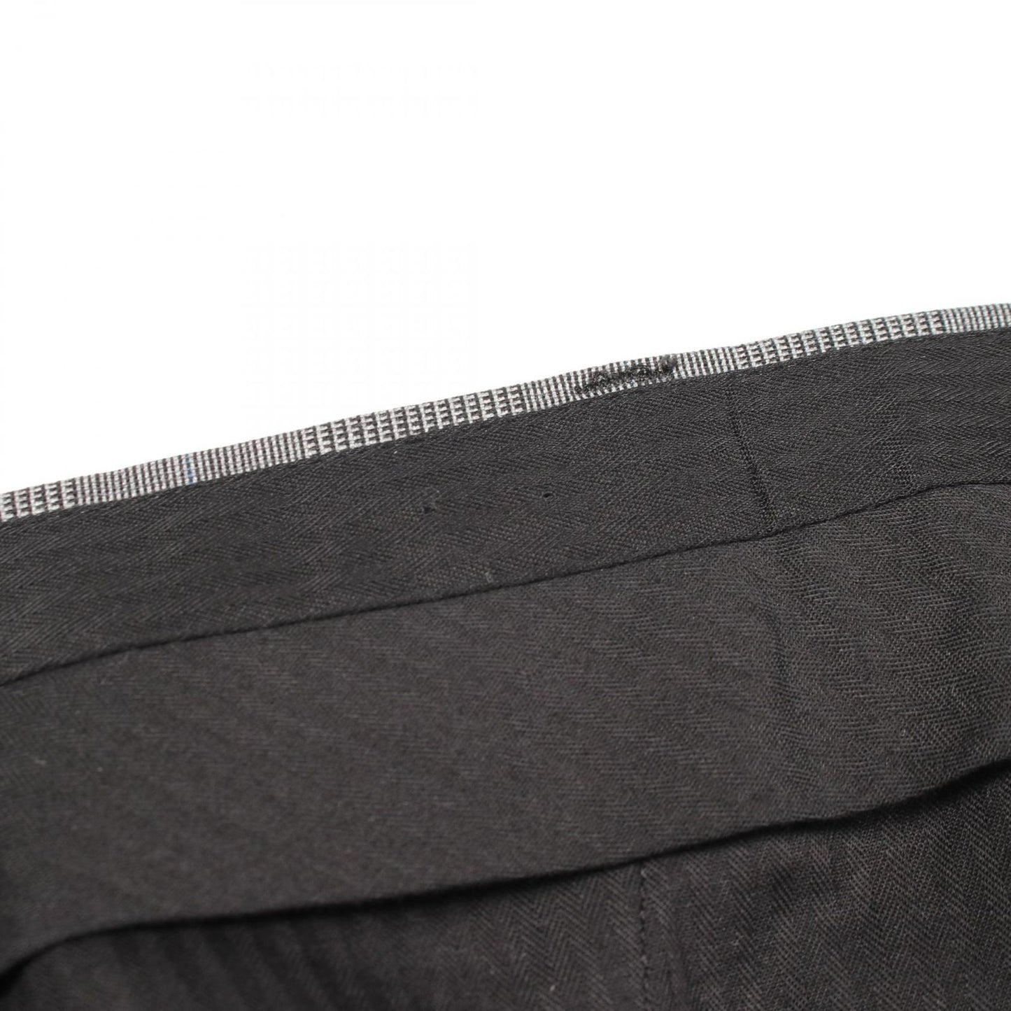 Prada Pants Glen Check Shorts Gray Wool Cotton — view 7