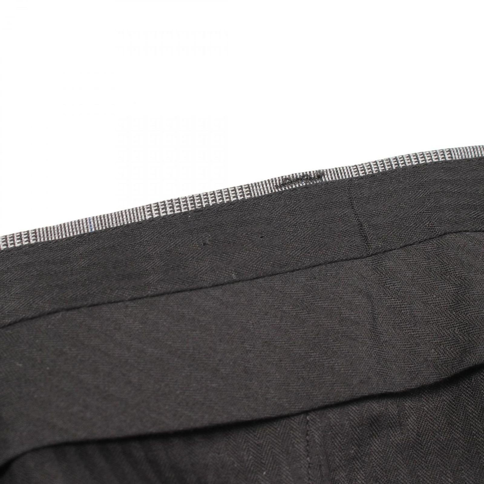 Prada Pants Glen Check Shorts Gray Wool Cotton — view 7