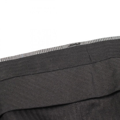 Prada Pants Glen Check Shorts Gray Wool Cotton — view 7