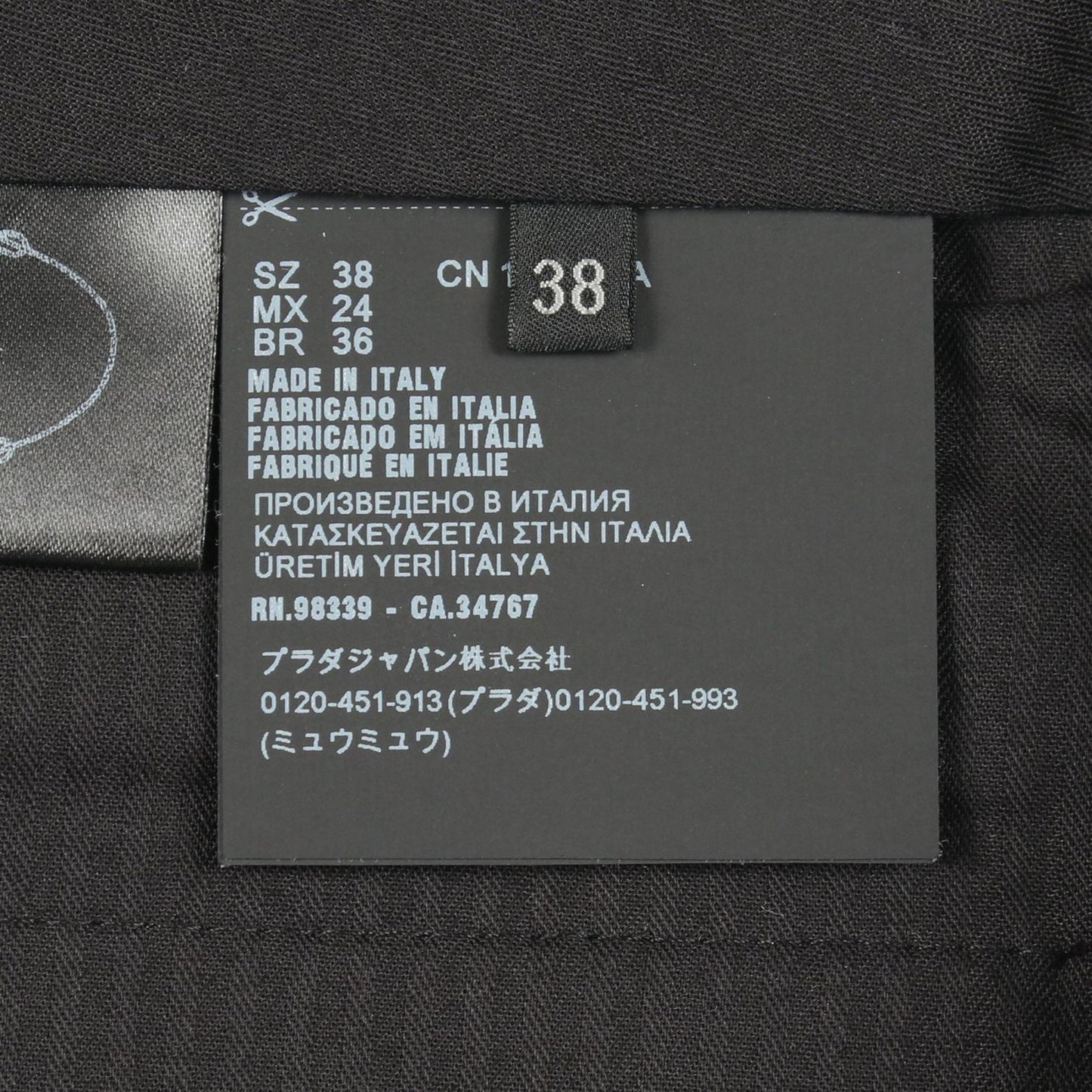 Prada Pants Glen Check Shorts Gray Wool Cotton — view 5
