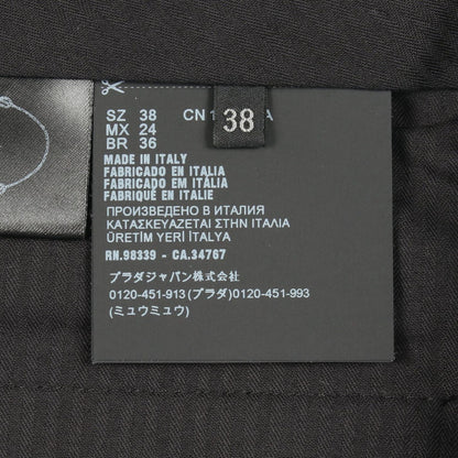 Prada Pants Glen Check Shorts Gray Wool Cotton — view 5