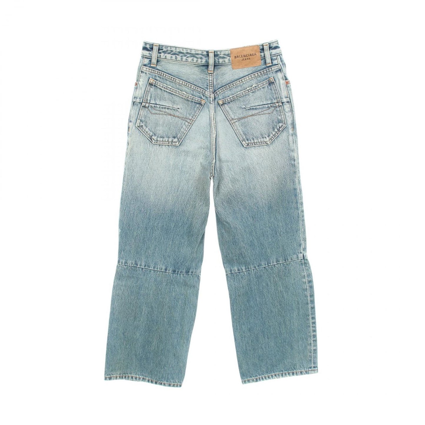 Balenciaga Denim Pants Vintage Wash Blue Gray Cotton — view 2