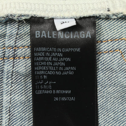 Balenciaga Denim Pants Vintage Wash Blue Gray Cotton — view 5