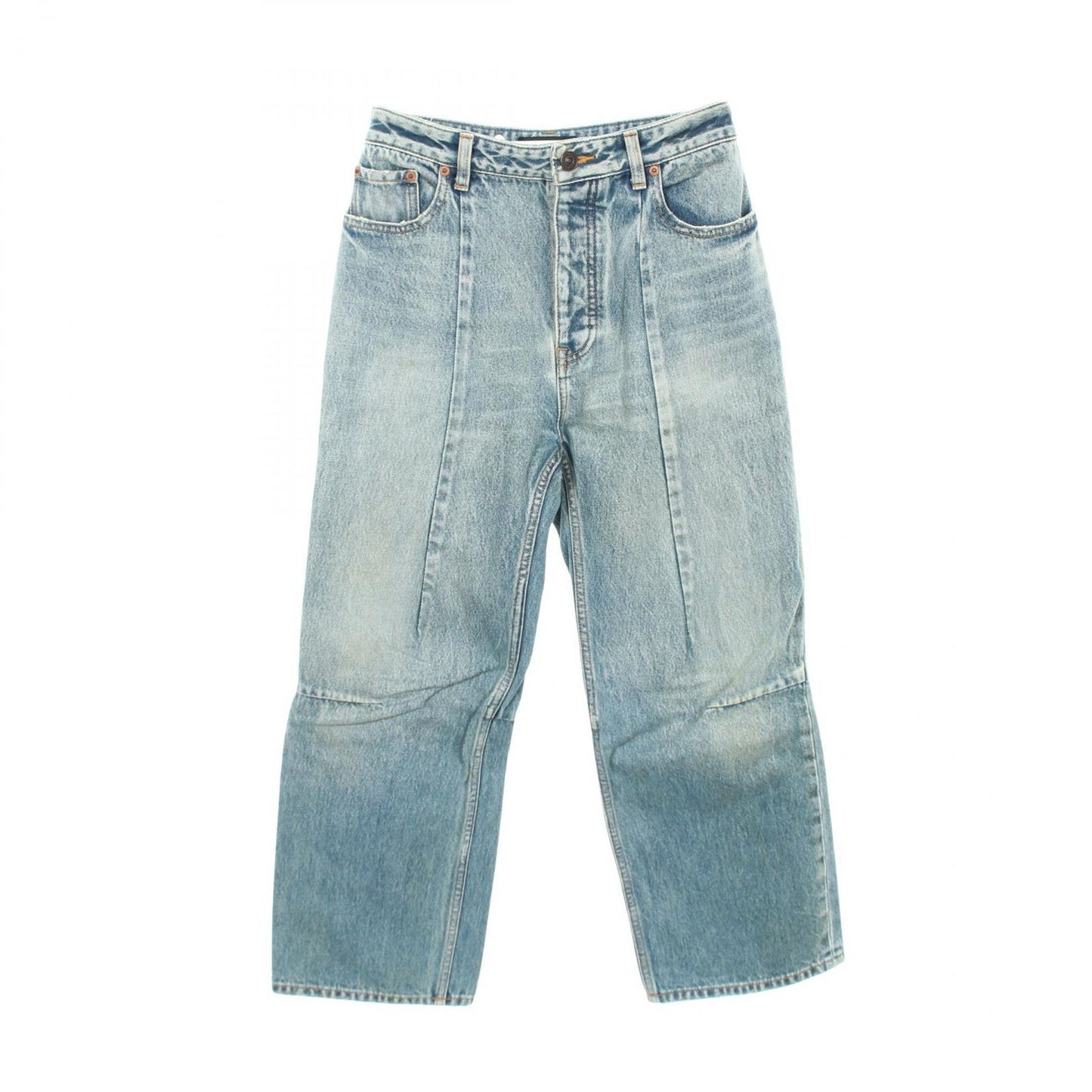 Balenciaga Denim Pants Vintage Wash Blue Gray Cotton