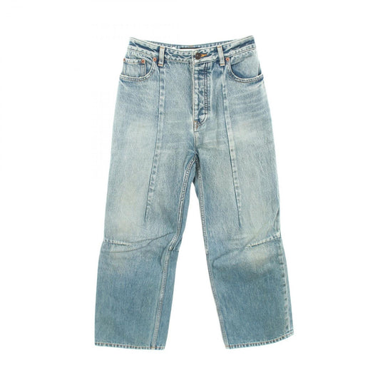 Balenciaga Denim Pants Vintage Wash Blue Gray Cotton