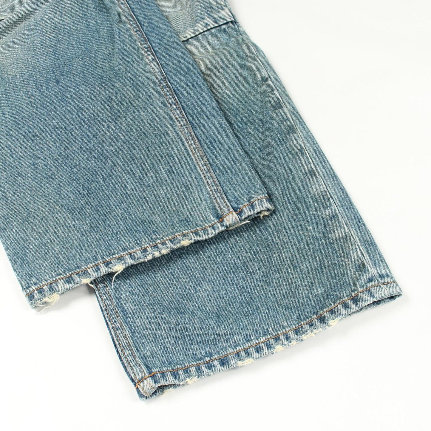 Balenciaga Denim Pants Vintage Wash Blue Gray Cotton — view 7