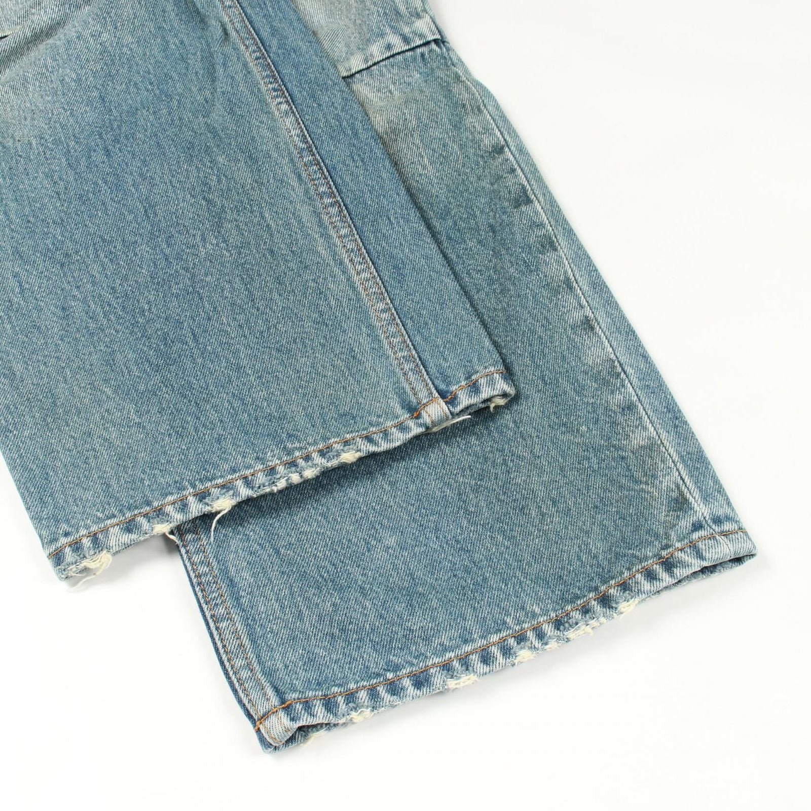 Balenciaga Denim Pants Vintage Wash Blue Gray Cotton — view 7